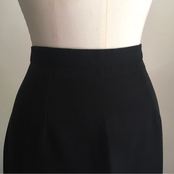 Black Fall/ Winter Pencil Skirt (Below Knee, High Waist) - Picture 2 of 8